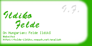 ildiko felde business card
